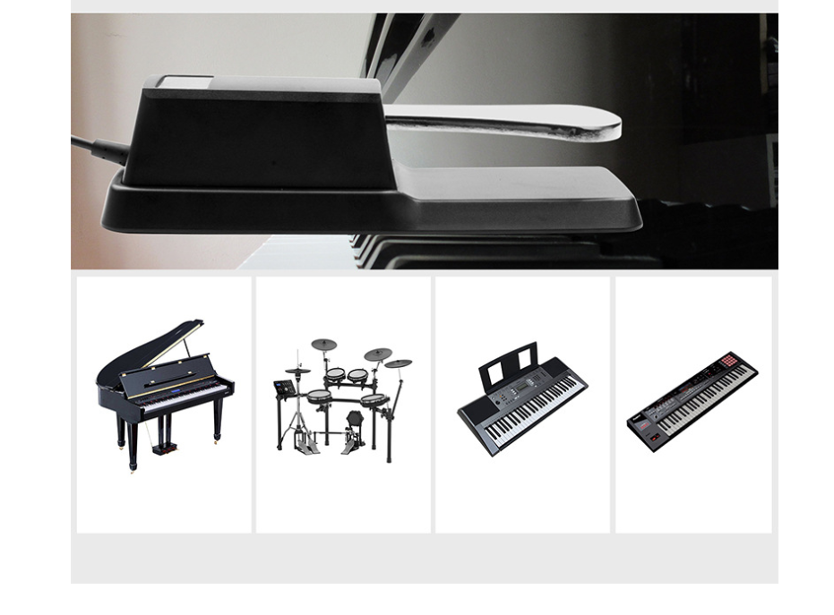 Universal sustain pedal for electronic piano