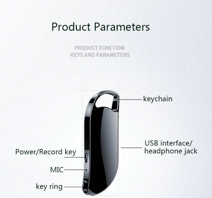 Keychain Digital Voice Recorder