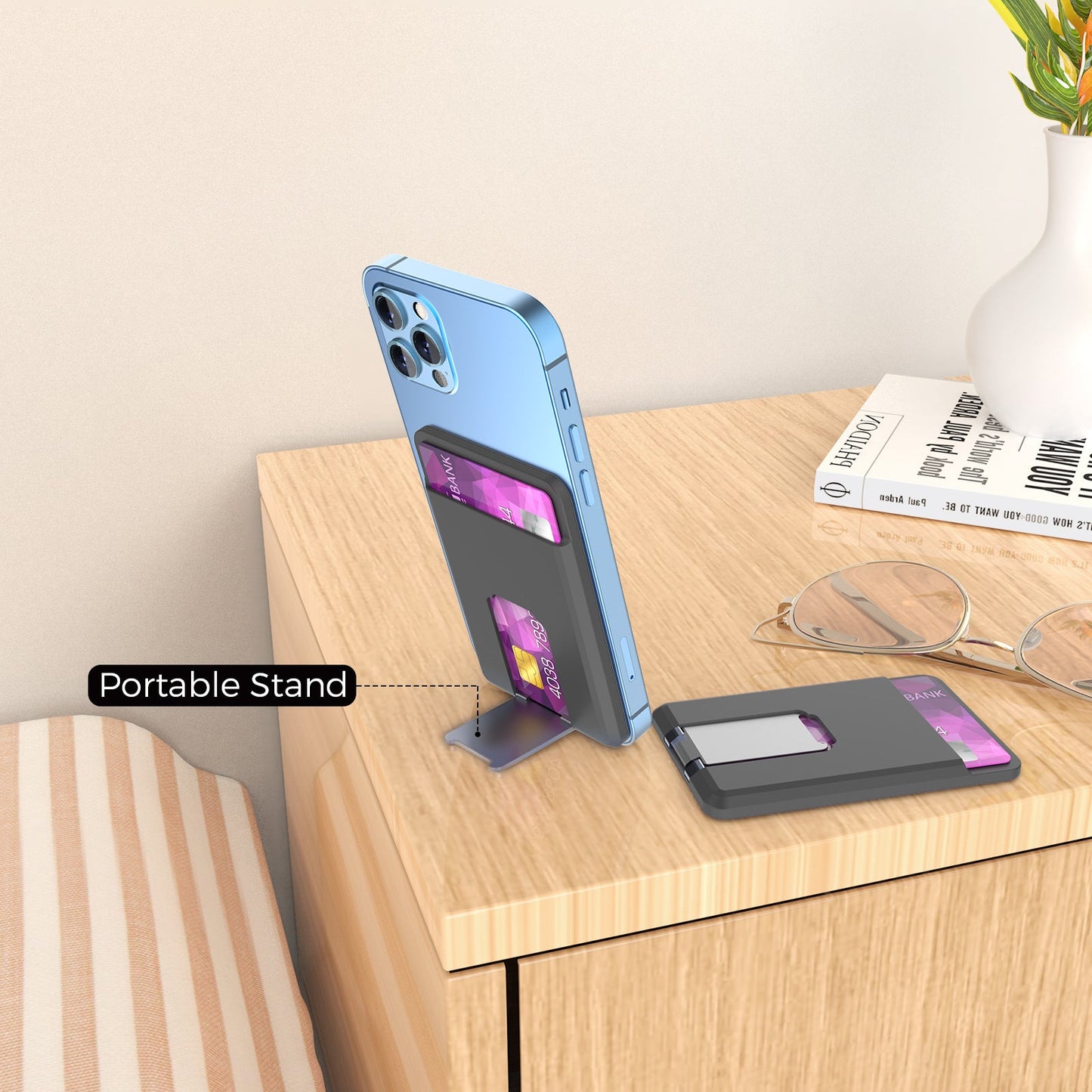 Mobile Phone Magnetic Card Holder